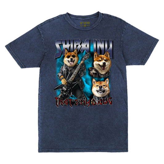 a t - shirt with two dogs and a guitar