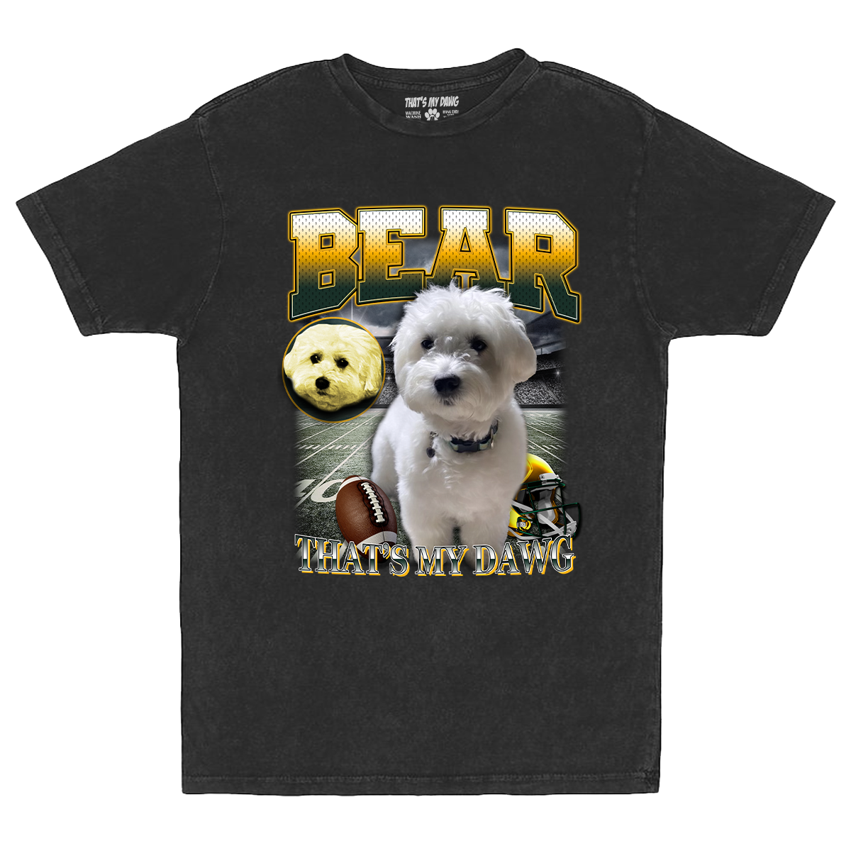 Custom NFL Vintage T-Shirt – Feature Your Pet as a Football Star!