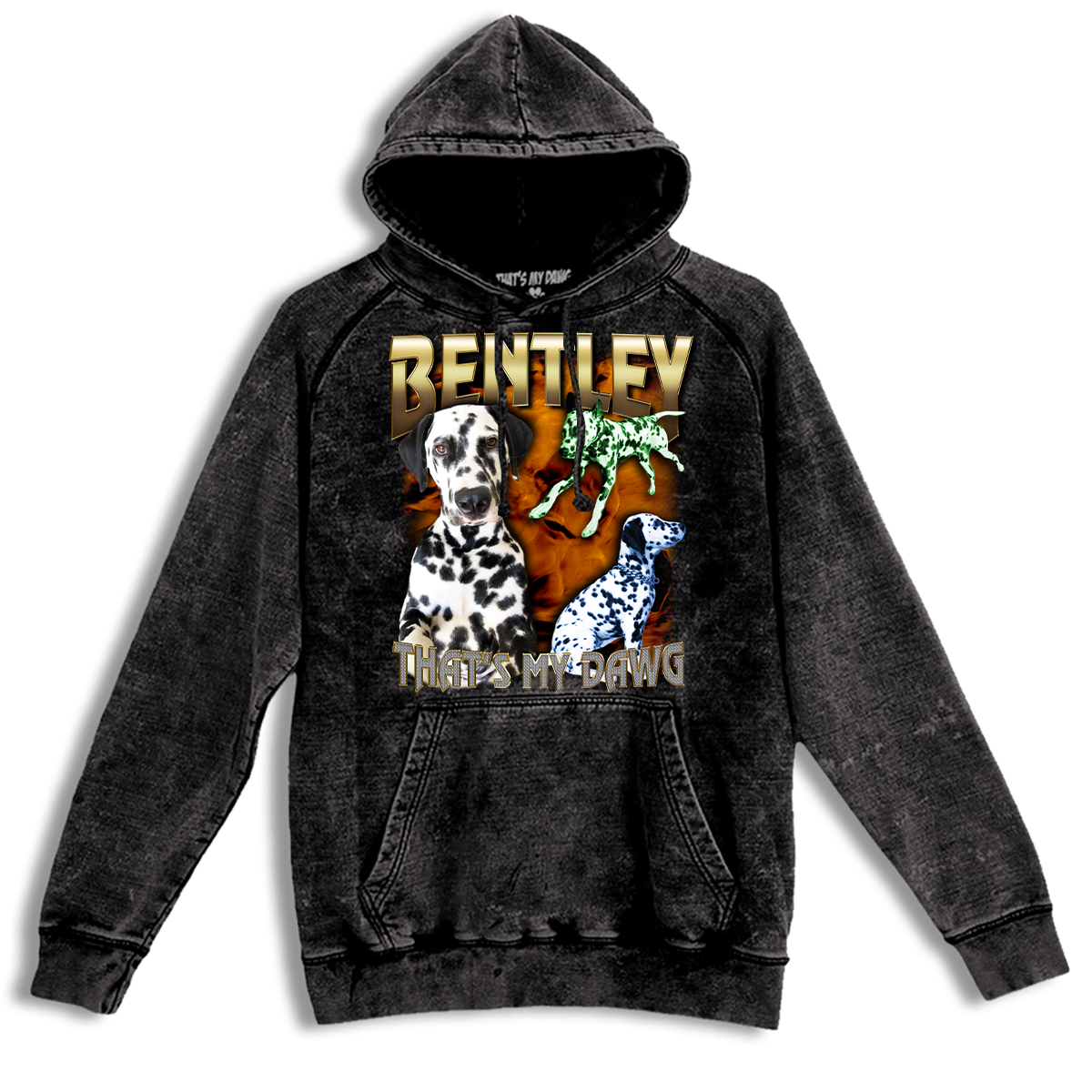 Custom 90s Bling Vintage Hoodie – Upload Any Pet, Friend, or Other Favorite Picture