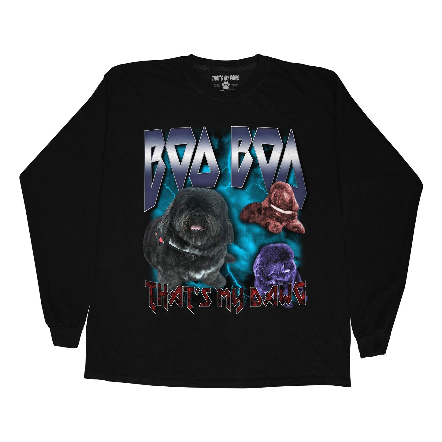 Custom Heavy Metal Long Sleeve – Upload Any Pet, Friend, or Other Favorite Picture