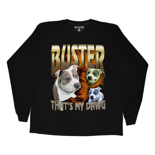 Custom 90s Bling Long Sleeve – Upload Any Pet, Friend, or Other Favorite Picture