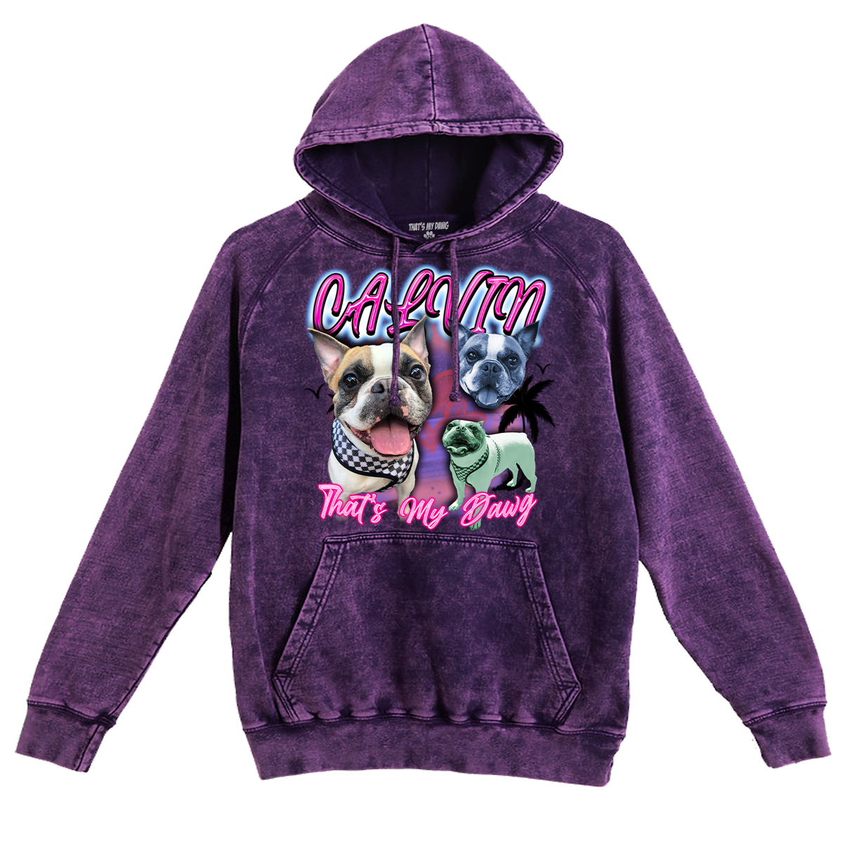 Custom Airbrush 2.0 Vintage Hoodie – Upload Any Pet, Friend, or Other Favorite Picture