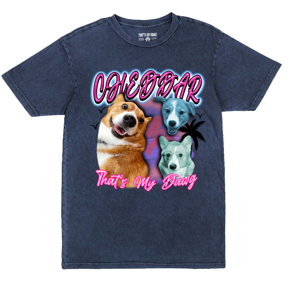 Custom Airbrush 2.0 Vintage T-Shirt – Upload Any Pet, Friend, or Other Favorite Picture