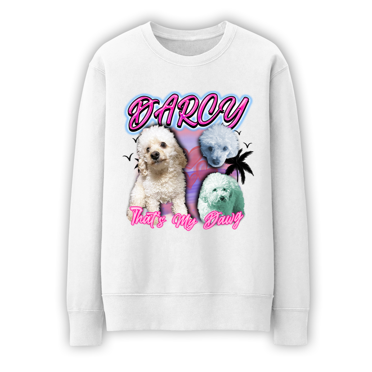 Custom Airbrush 2.0 Crewneck – Upload Any Pet, Friend, or Other Favorite Picture