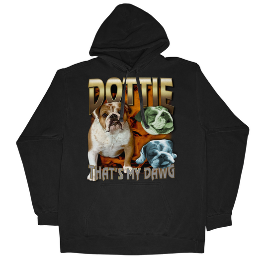 Custom 90s Bling Hoodie – Upload Any Pet, Friend, or Other Favorite Picture