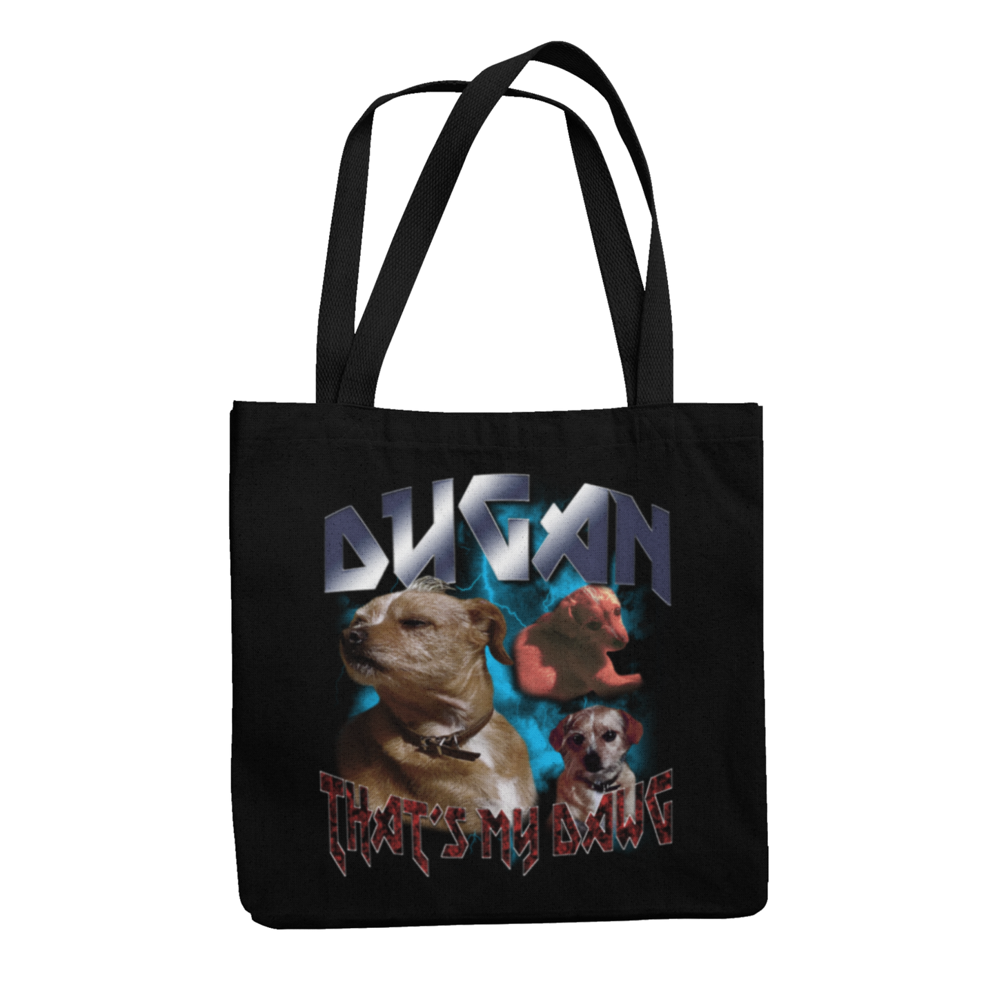 Custom Heavy Metal Tote Bag – Upload Any Pet, Friend, or Other Favorite Picture
