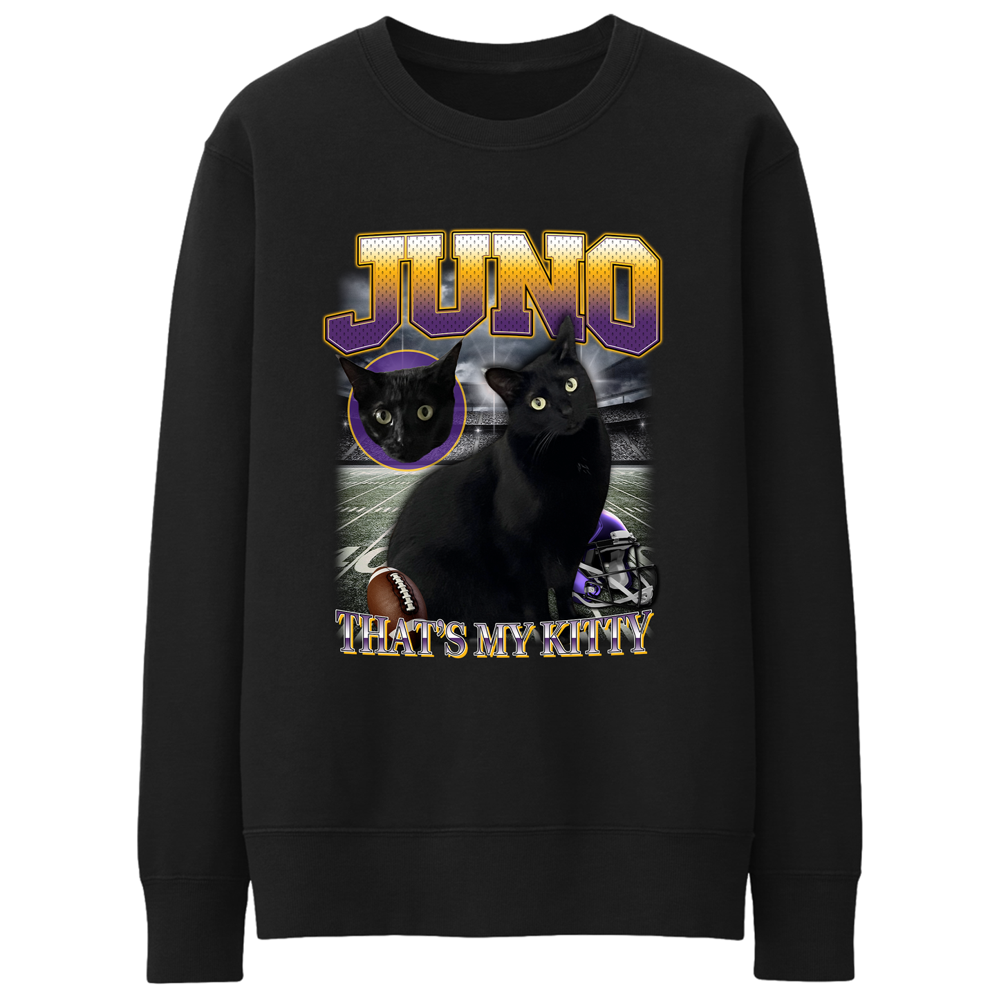 Custom NFL Crewneck – Feature Your Pet as a Football Star!
