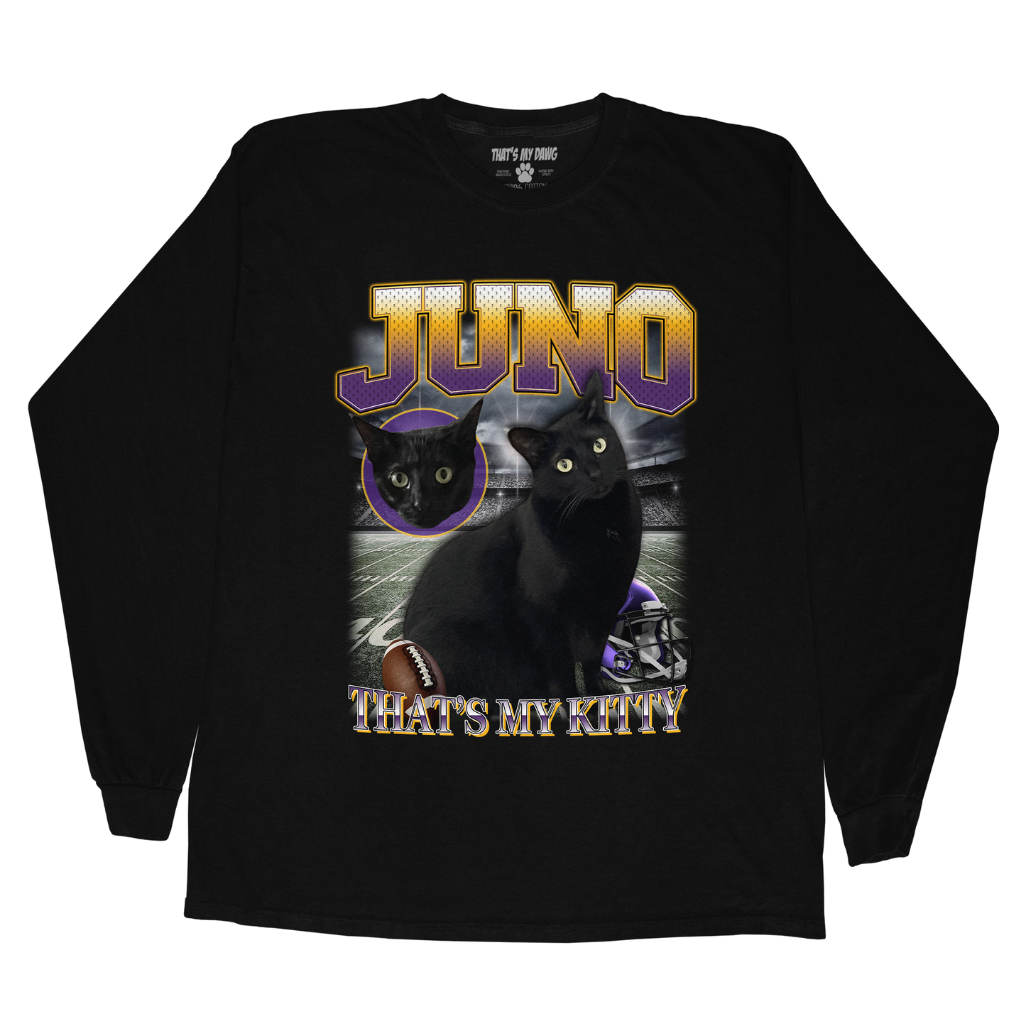 Custom NFL Long Sleeve – Feature Your Pet as a Football Star!