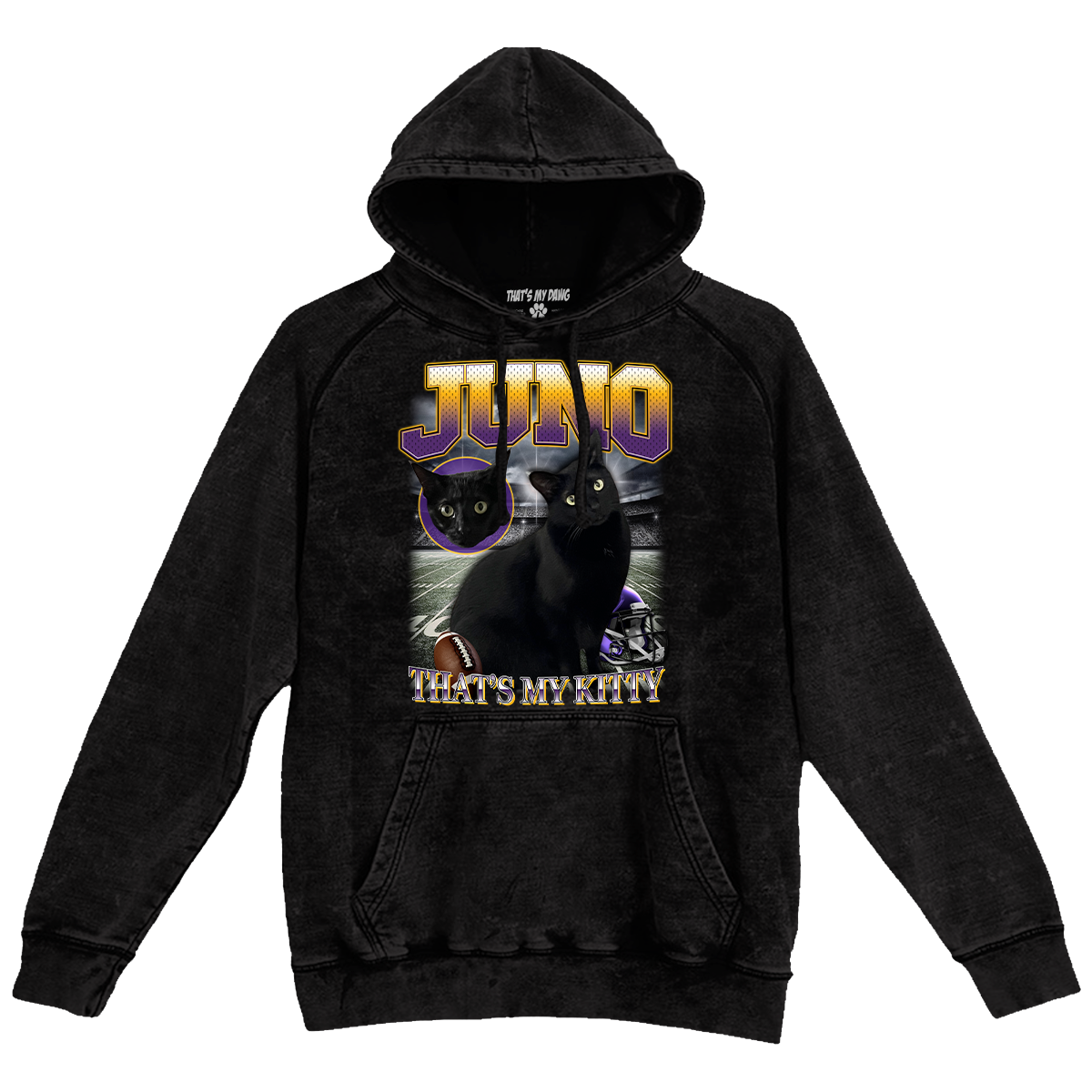 Custom NFL Vintage Hoodie – Feature Your Pet as a Football Star!