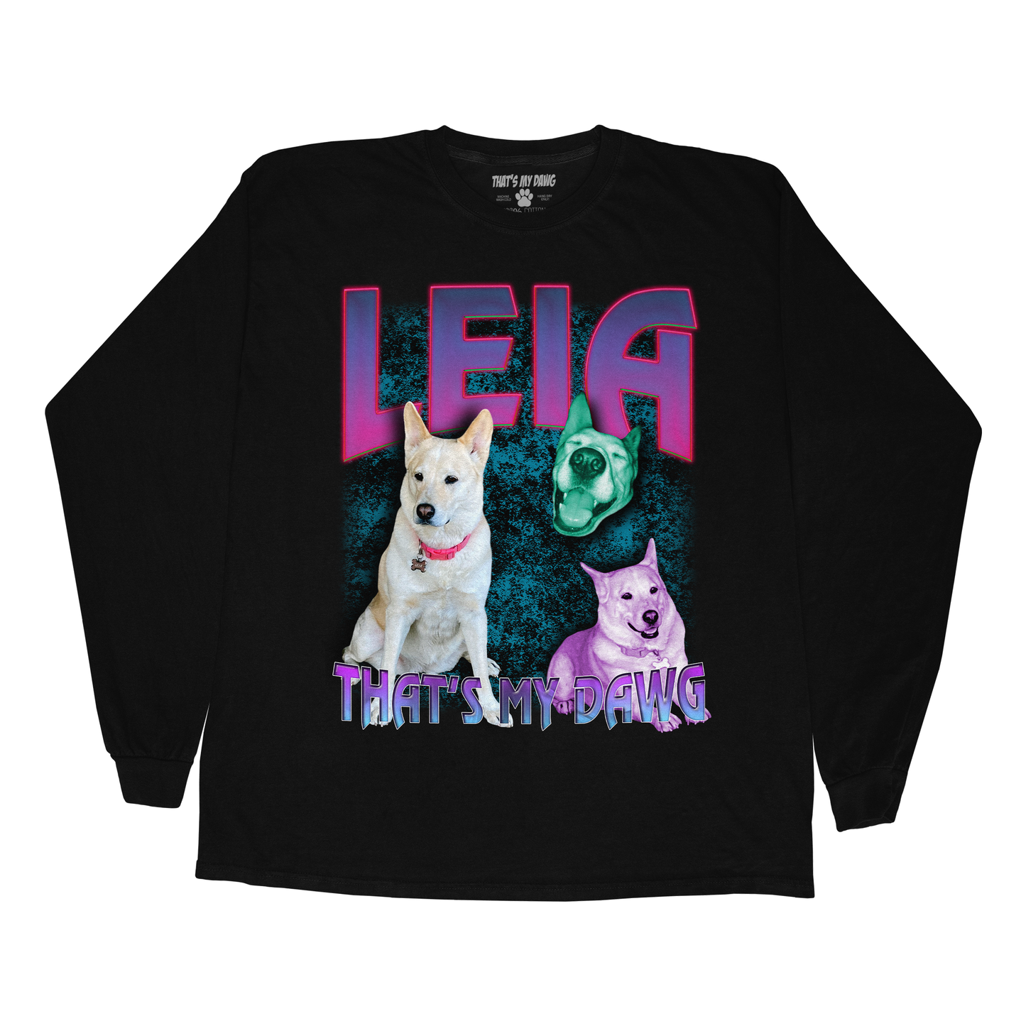 Custom 90s Bootleg Long Sleeve – Upload Any Pet, Friend, or Other Favorite Picture