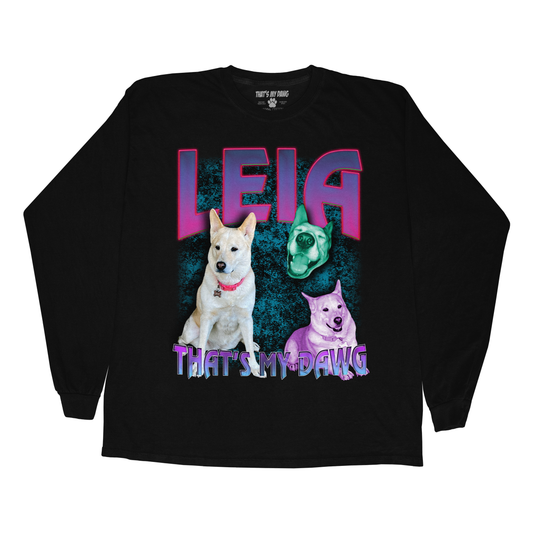 Custom 90s Bootleg Long Sleeve – Upload Any Pet, Friend, or Other Favorite Picture