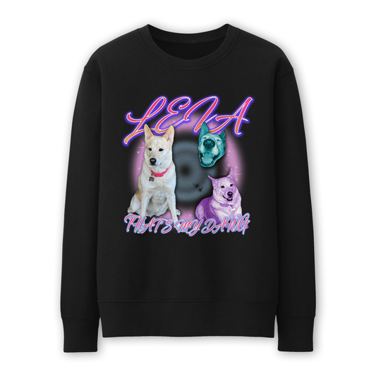Custom 90s Airbrush Crewneck – Upload Any Pet, Friend, or Other Favorite Picture