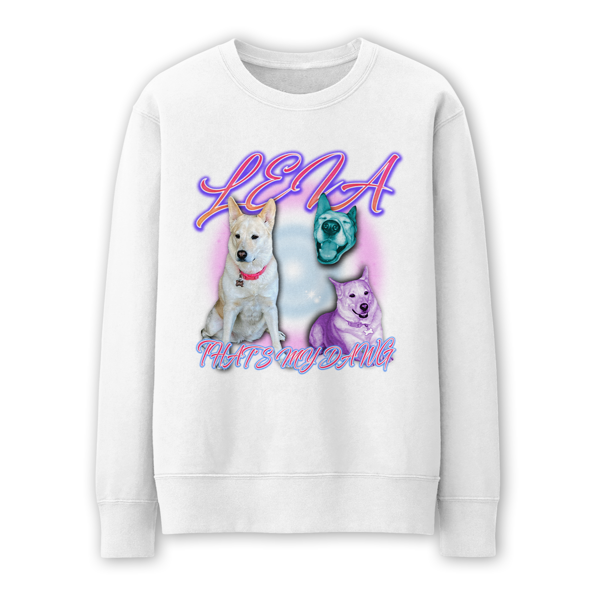 That's My Dawg Custom "90's Airbrush" Crewneck Sweatshirt