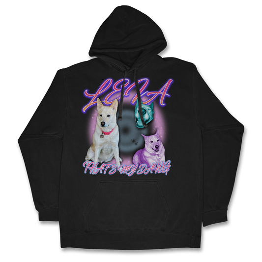 Custom 90s Airbrush Hoodie – Upload Any Pet, Friend, or Other Favorite Picture