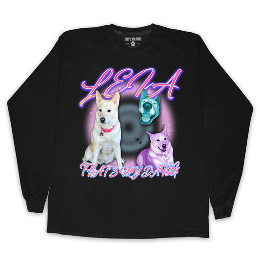 Custom 90s Airbrush Long Sleeve – Upload Any Pet, Friend, or Other Favorite Picture
