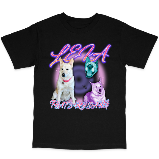 Custom 90s Airbrush T-Shirt – Upload Any Pet, Friend, or Other Favorite Picture