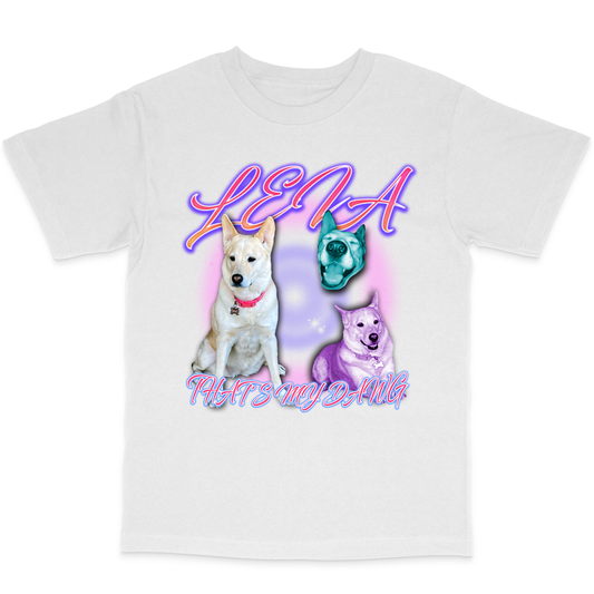Custom 90s Airbrush T-Shirt – Upload Any Pet, Friend, or Other Favorite Picture
