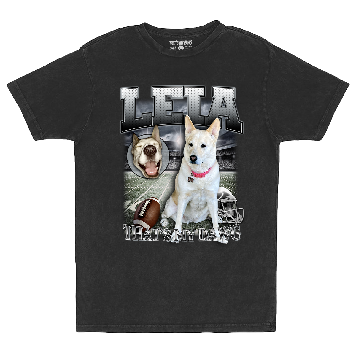 Custom NFL Vintage T-Shirt – Feature Your Pet as a Football Star!