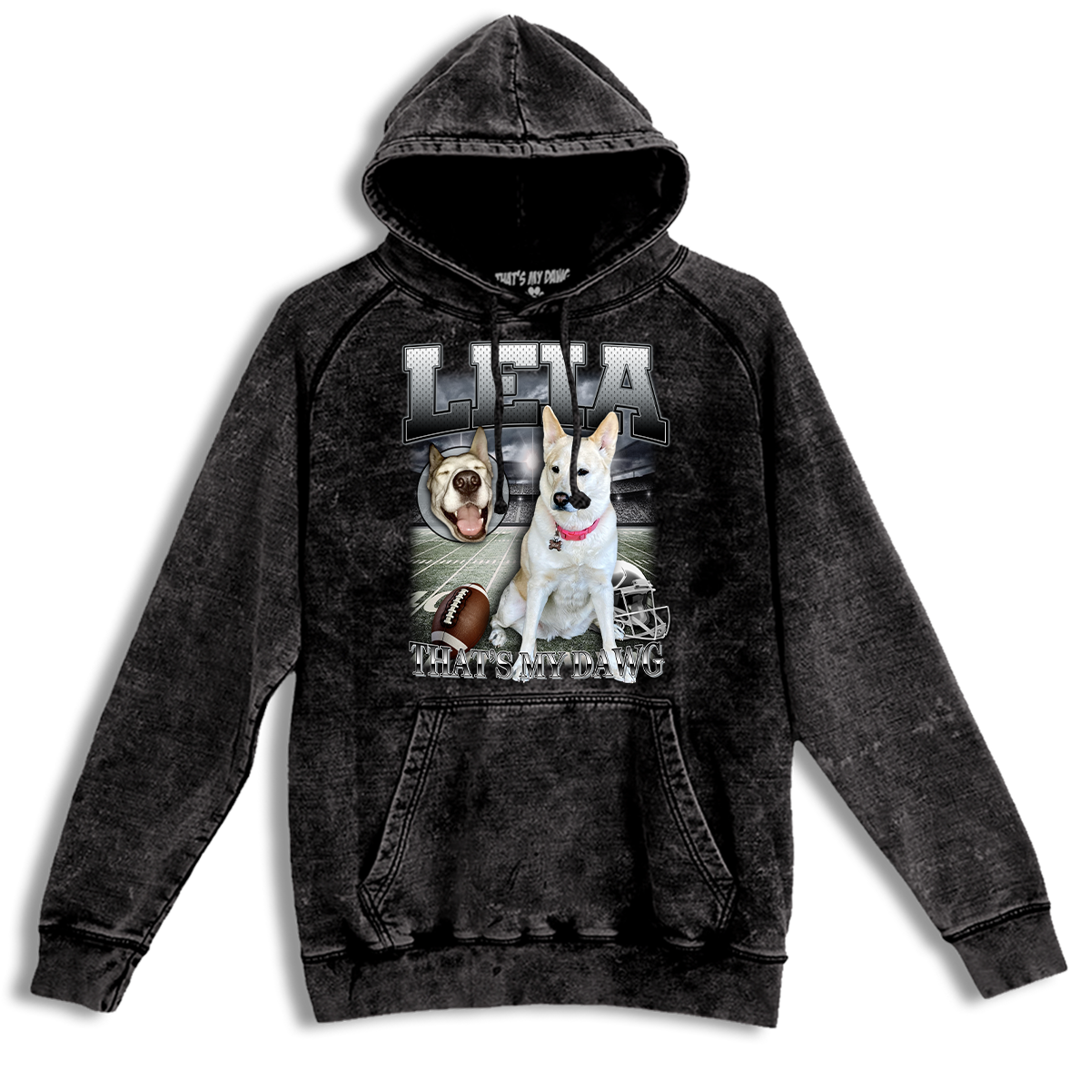 Custom NFL Vintage Hoodie – Feature Your Pet as a Football Star!