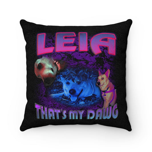 Custom 90s Bootleg Pillow – Upload Any Pet, Friend, or Other Favorite Picture