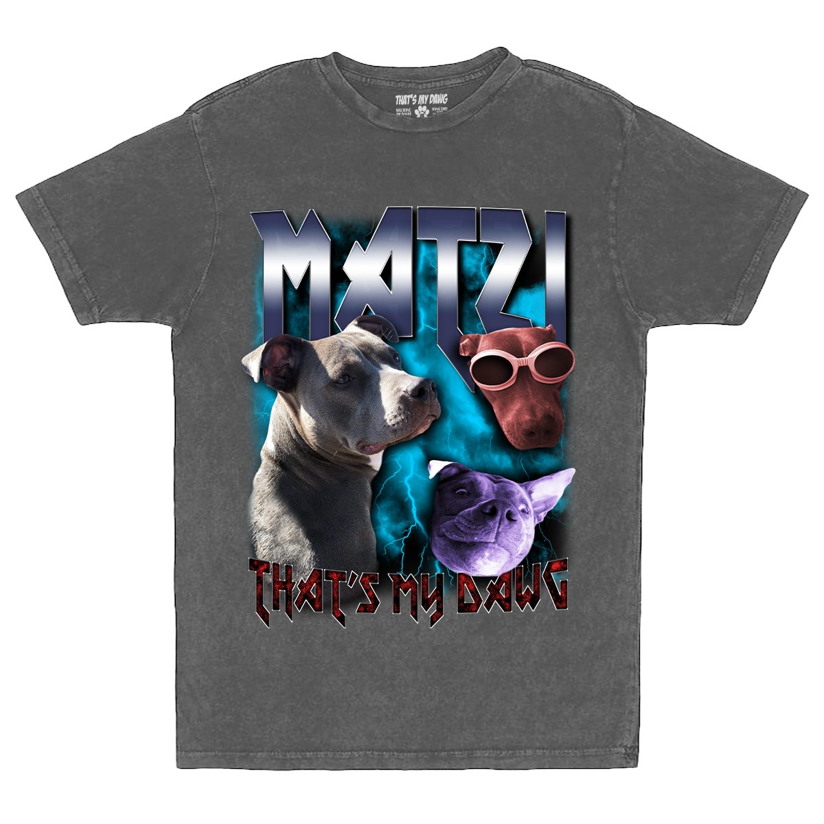 Custom Heavy Metal Vintage T-Shirt – Upload Any Pet, Friend, or Other Favorite Picture