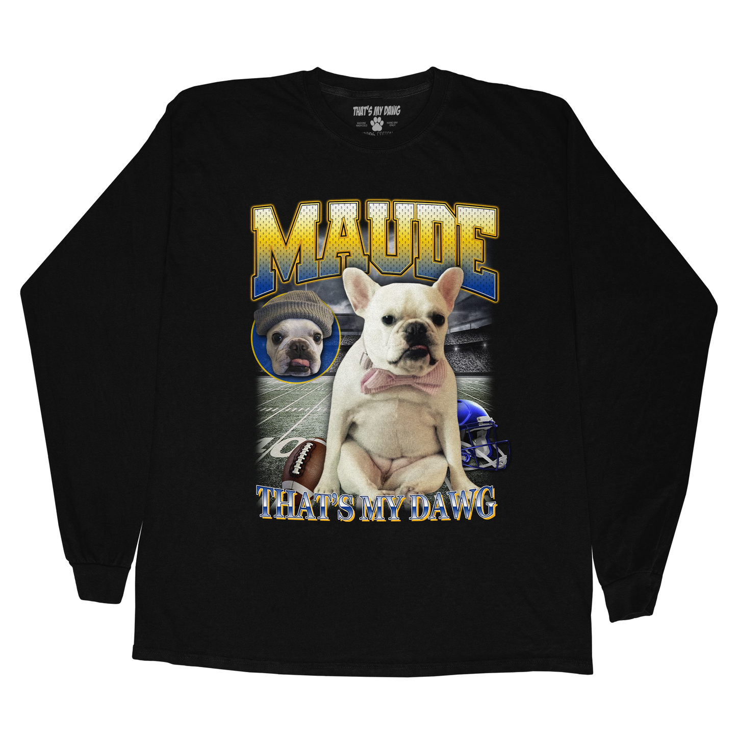 Custom NFL Long Sleeve – Feature Your Pet as a Football Star!