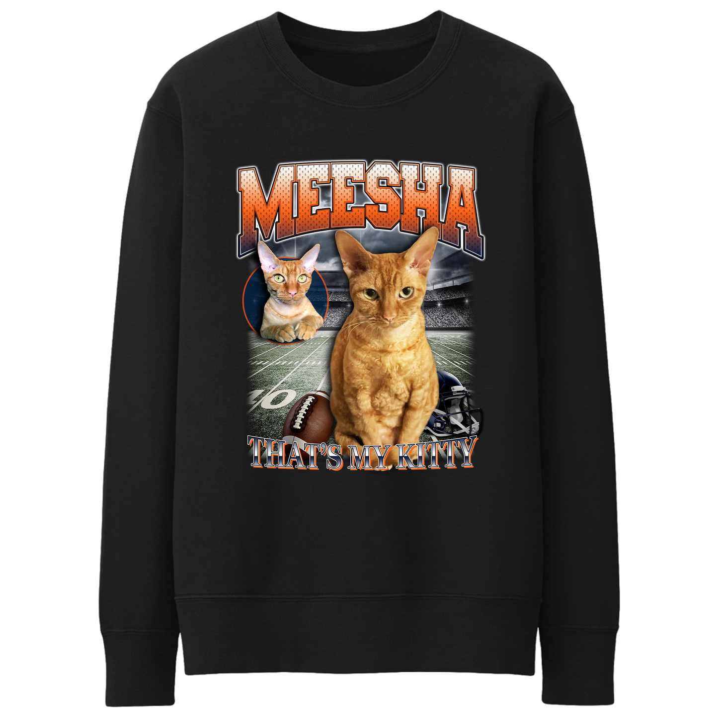 Custom NFL Crewneck – Feature Your Pet as a Football Star!