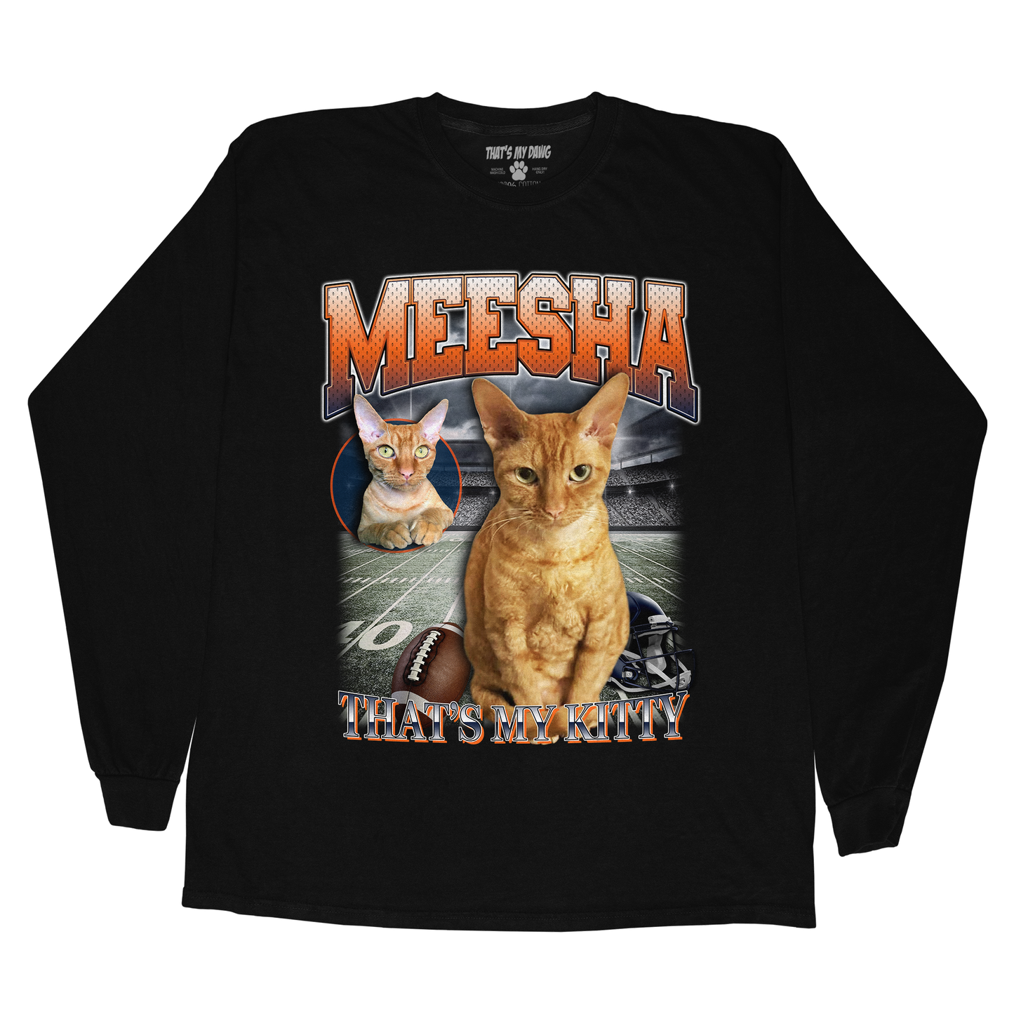 Custom NFL Long Sleeve – Feature Your Pet as a Football Star!