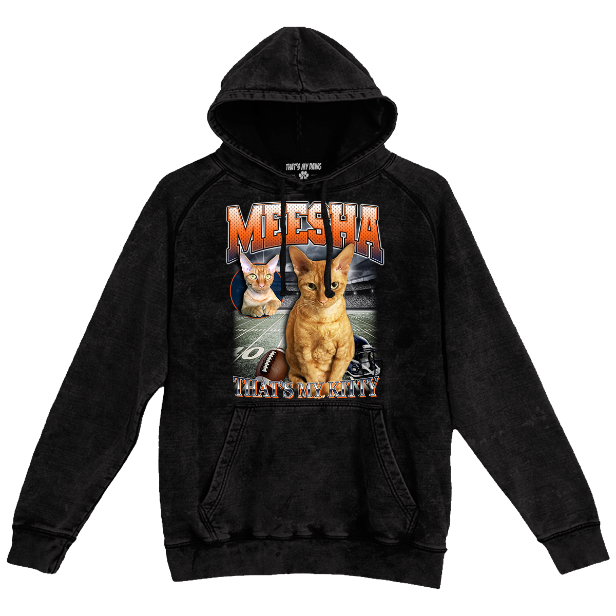 Custom NFL Vintage Hoodie – Feature Your Pet as a Football Star!