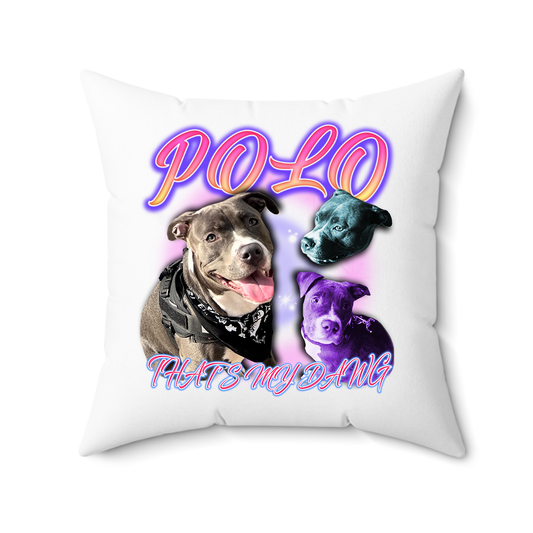 Custom 90s Airbrush Pillow – Upload Any Pet, Friend, or Other Favorite Picture
