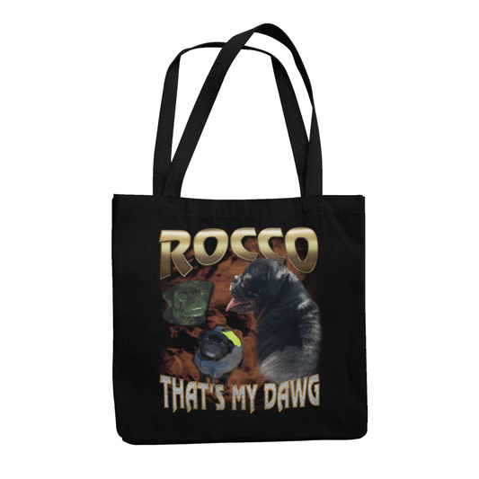 Custom 90s Bling Tote Bag – Upload Any Pet, Friend, or Other Favorite Picture