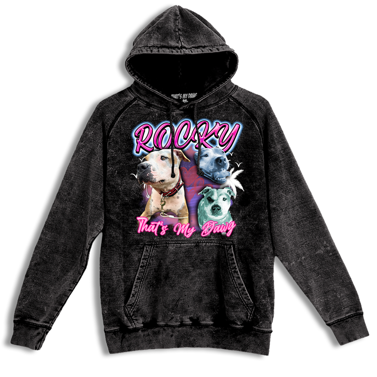 Custom Airbrush 2.0 Vintage Hoodie – Upload Any Pet, Friend, or Other Favorite Picture