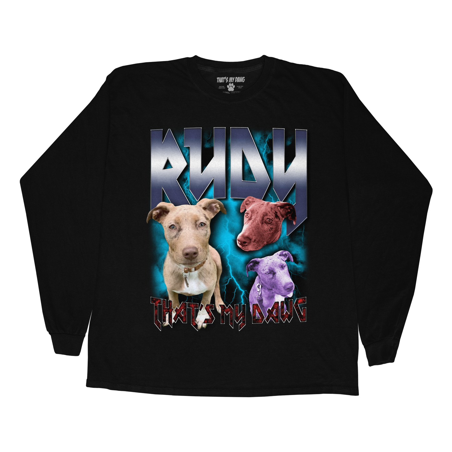 Custom Heavy Metal Long Sleeve – Upload Any Pet, Friend, or Other Favorite Picture