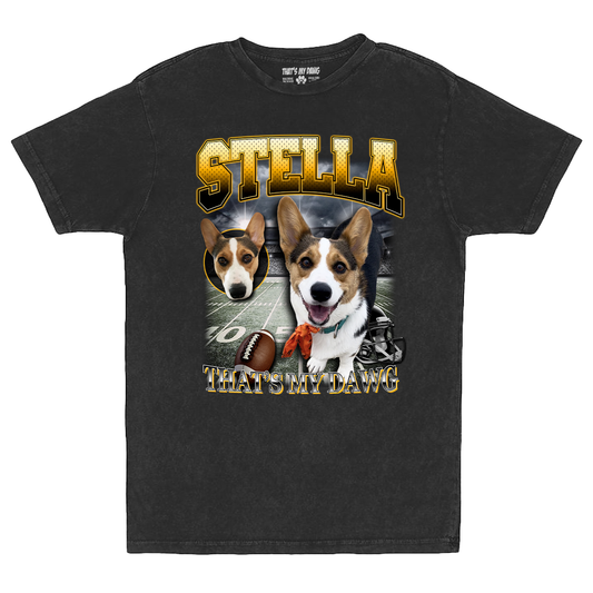 Custom NFL Vintage T-Shirt – Feature Your Pet as a Football Star!