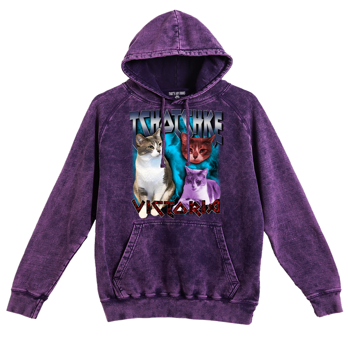 Custom Heavy Metal Vintage Hoodie – Upload Any Pet, Friend, or Other Favorite Picture