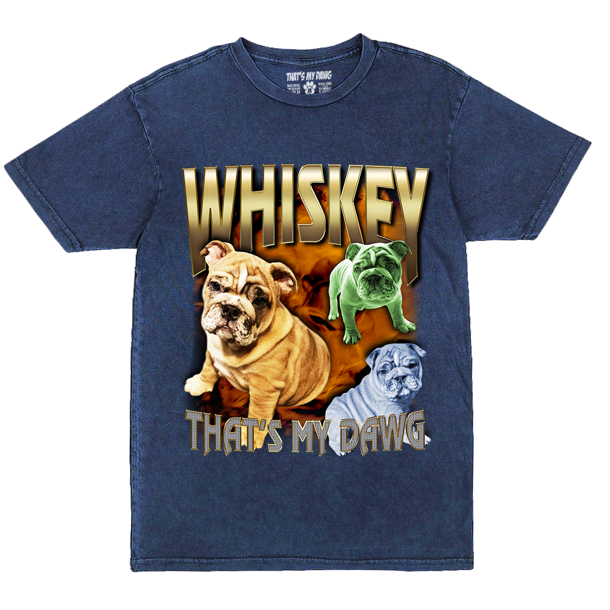 Custom 90s Bling Vintage T-Shirt – Upload Any Pet, Friend, or Other Favorite Picture