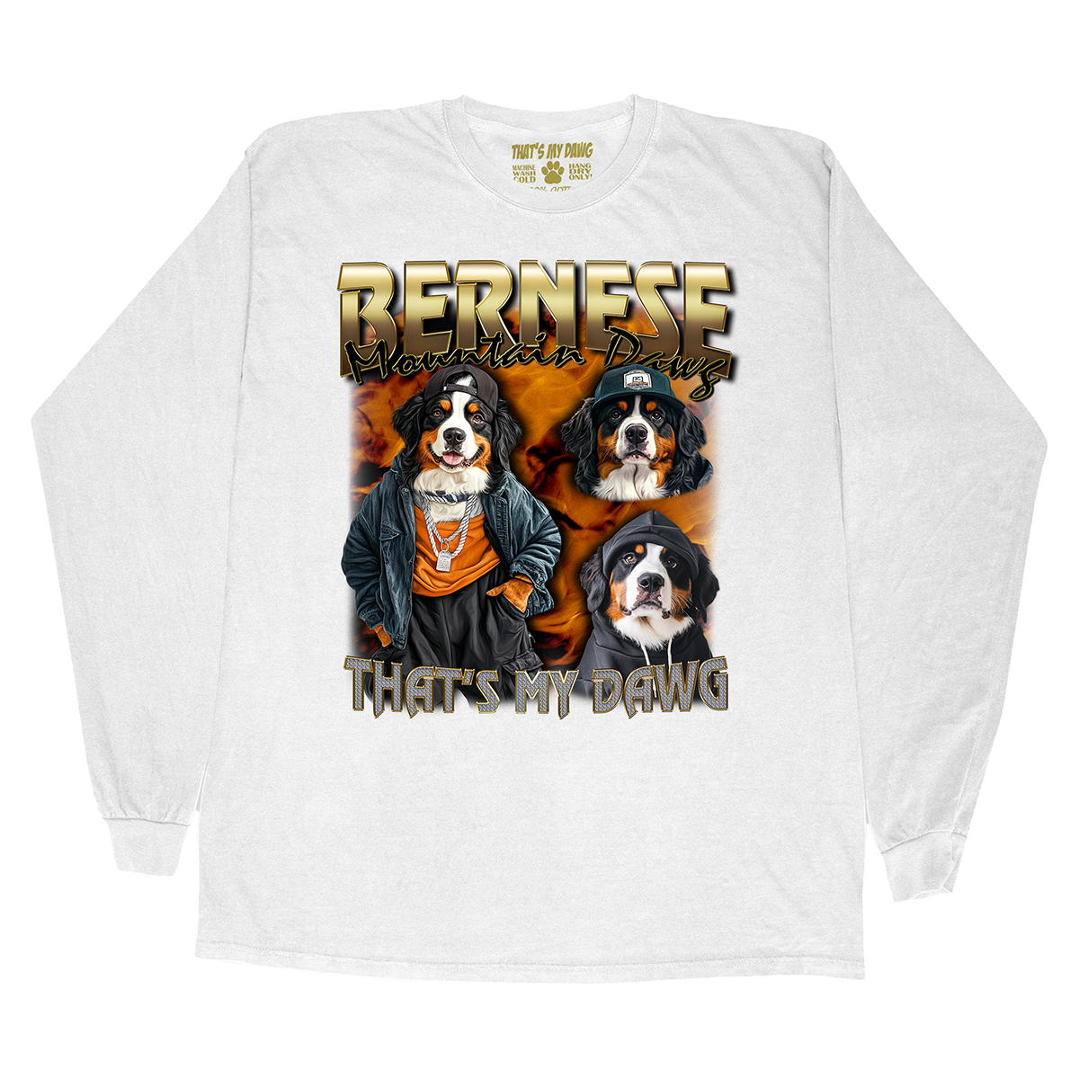 a white t - shirt with two dogs on it