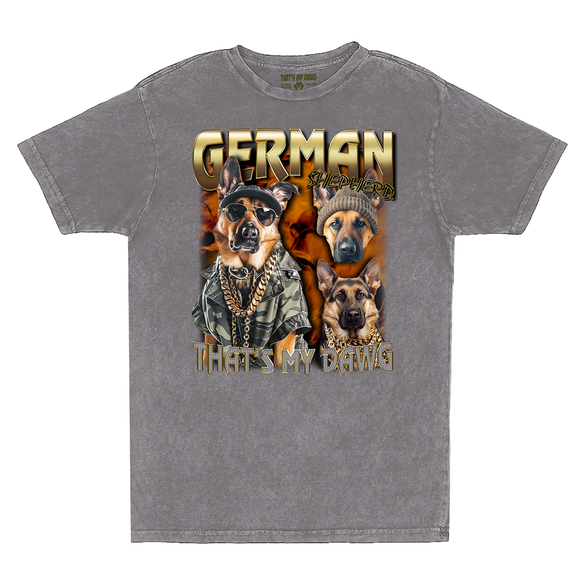 a t - shirt with two german shepherds on it