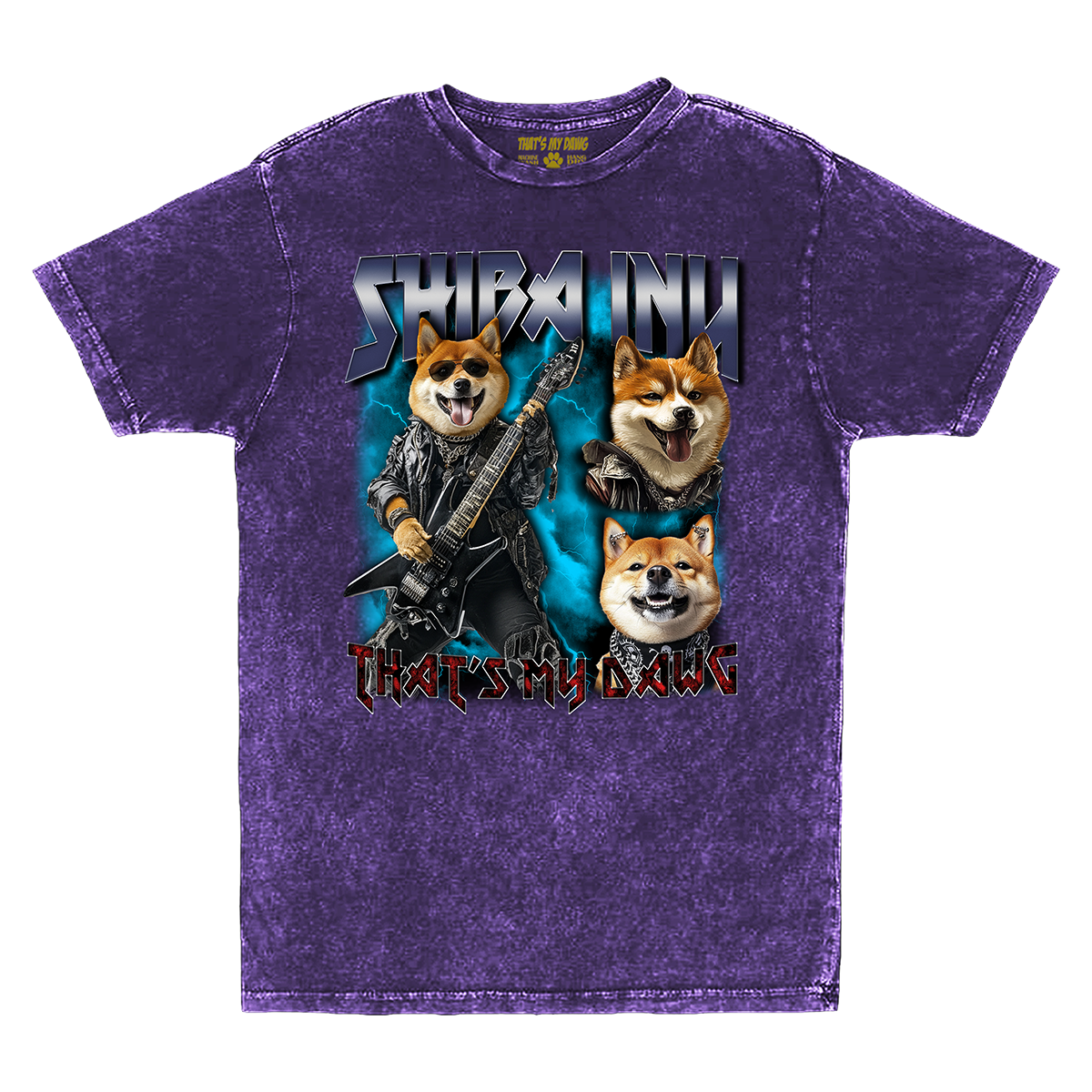Heavy Metal Style Shiba Inu Band T-Shirt - That's My Dawg – That's
