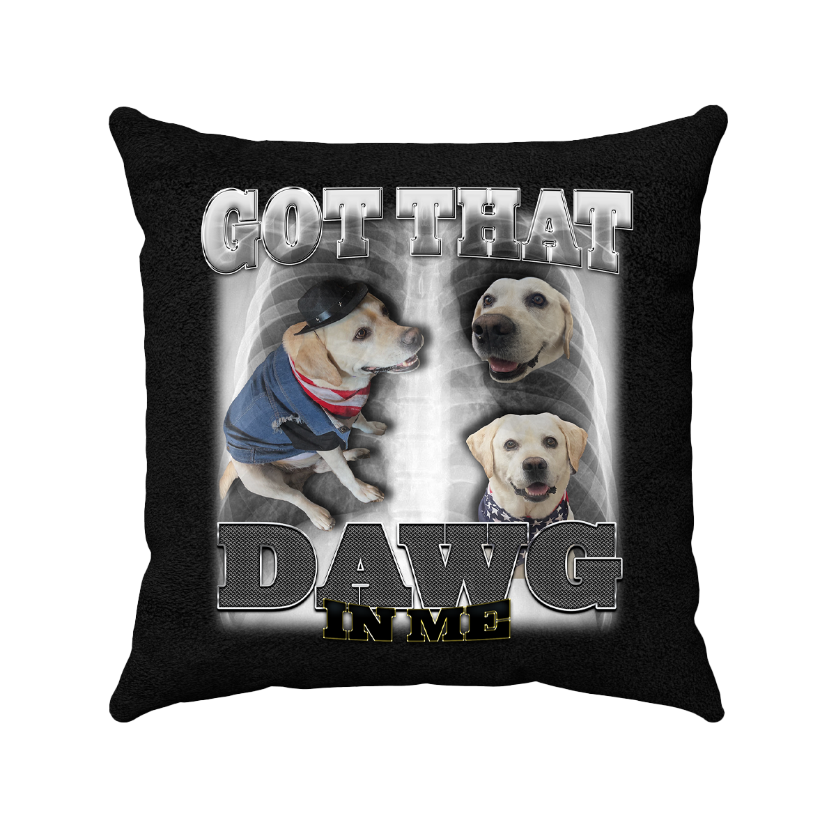 Custom DAWG In Me Pillow Upload Any Pet Friend or Other Favorite Picture