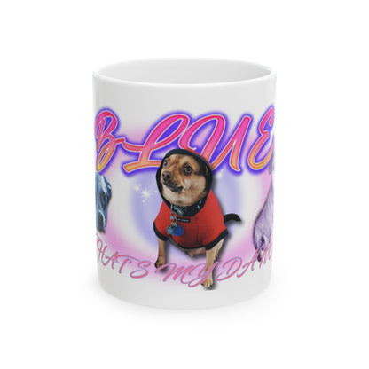 Custom 90s Airbrush Mug – Upload Any Pet, Friend, or Other Favorite Picture