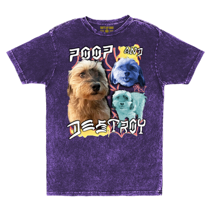 Custom Poop and Destroy Vintage T-Shirt – Upload Any Pet, Friend, or Other Favorite Picture