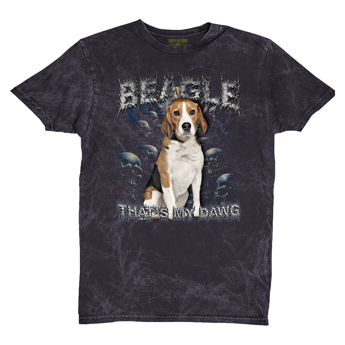 90's Style Beagle Vintage T-Shirts (Cloud Black)