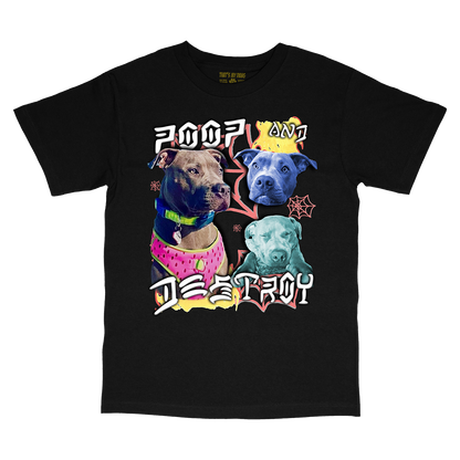 Custom Poop and Destroy T-Shirt – Upload Any Pet, Friend, or Other Favorite Picture