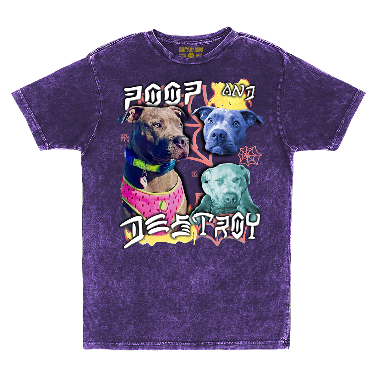 Custom Poop and Destroy Vintage T-Shirt – Upload Any Pet, Friend, or Other Favorite Picture