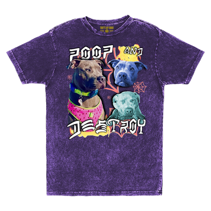 Custom Poop and Destroy Vintage T-Shirt – Upload Any Pet, Friend, or Other Favorite Picture