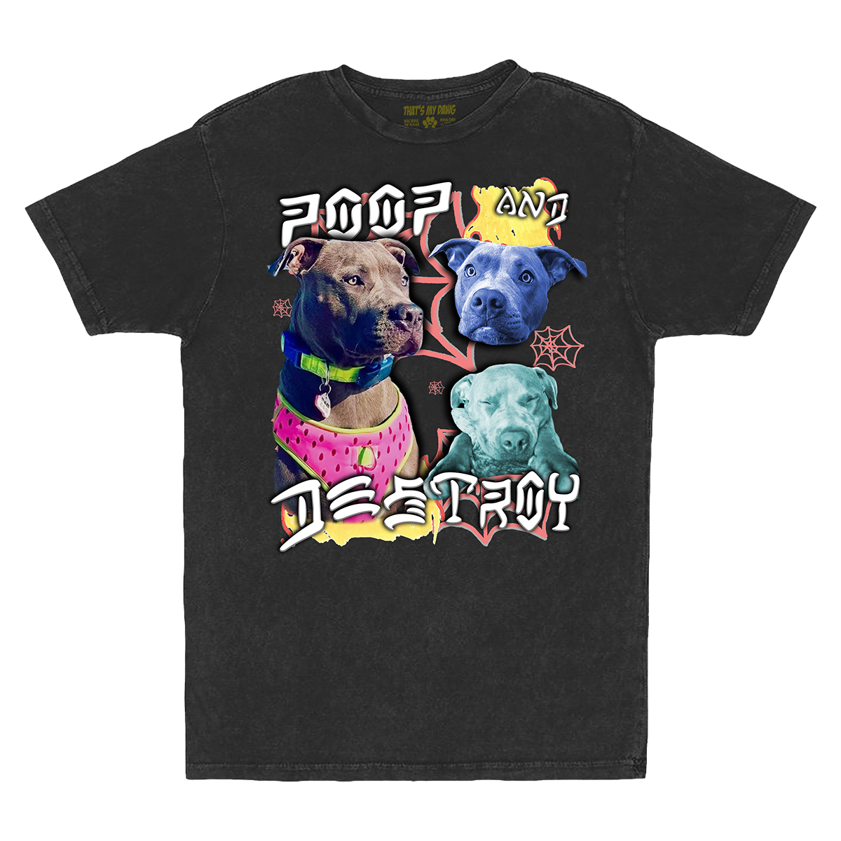 Custom Poop and Destroy Vintage T-Shirt – Upload Any Pet, Friend, or Other Favorite Picture