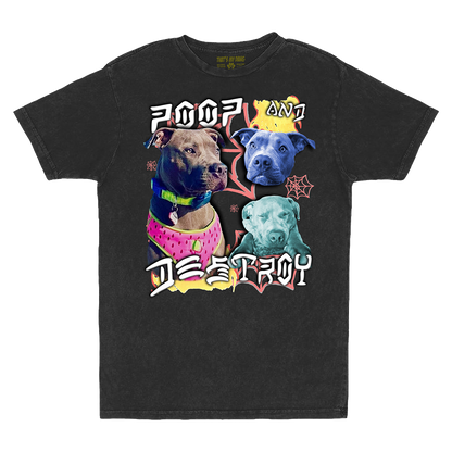 Custom Poop and Destroy Vintage T-Shirt – Upload Any Pet, Friend, or Other Favorite Picture