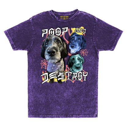 Custom Poop and Destroy Vintage T-Shirt – Upload Any Pet, Friend, or Other Favorite Picture