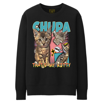 Custom Comic Book Crewneck – Upload Any Pet, Friend, or Other Favorite Picture